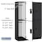 Salsbury Industries 2 Tier Designer Locker, 54"Wx76"Hx18"D, 6 Door, Black 18-22368BLK - alternate 8
